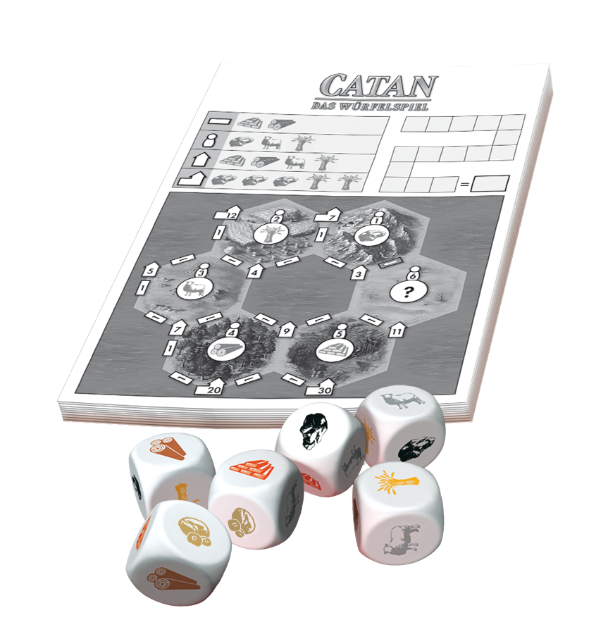 CATAN - Das Würfelspiel Spielmaterial Block und Würfel