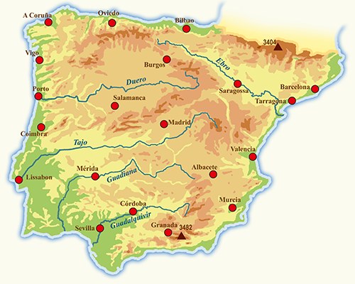CATAN Länderszenario Hispania Edition Karte