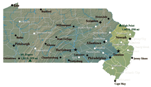 CATAN Länderszenario Penn-Jersey Karte